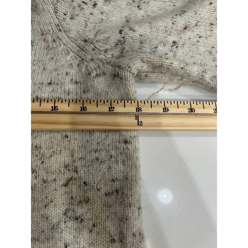 Madewell Donegal Wool Blend Sweater Dress Button Sleeve Mini Oatmeal Speckled - Picture 10 of 11